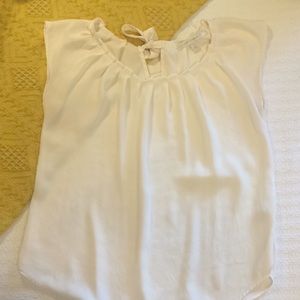 LC Lauren Conrad Cream Tie Back Tee